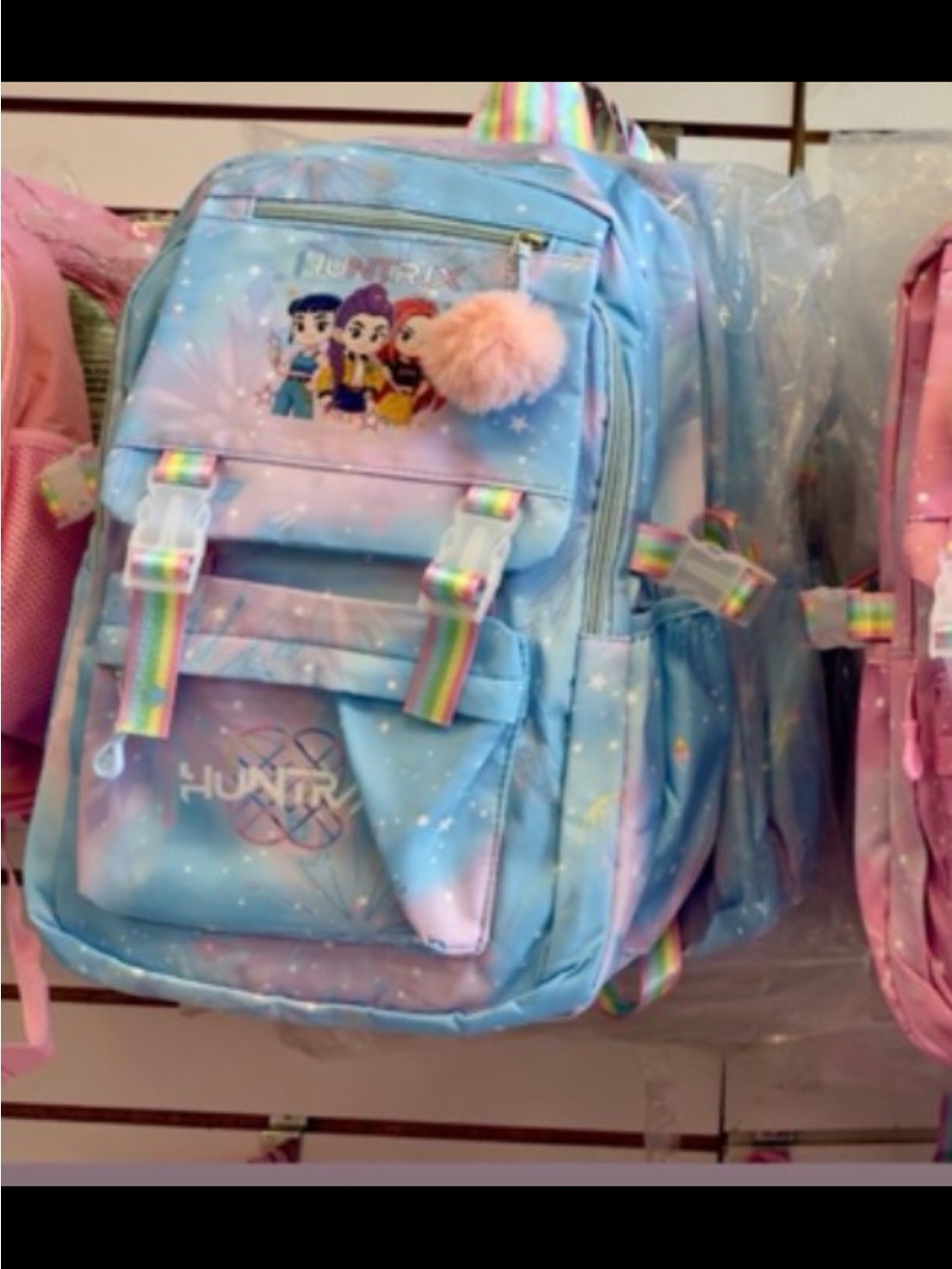 Huntrix KPOP Pastel Galaxy Backpack with Rainbow Straps - Picture 2 of 2